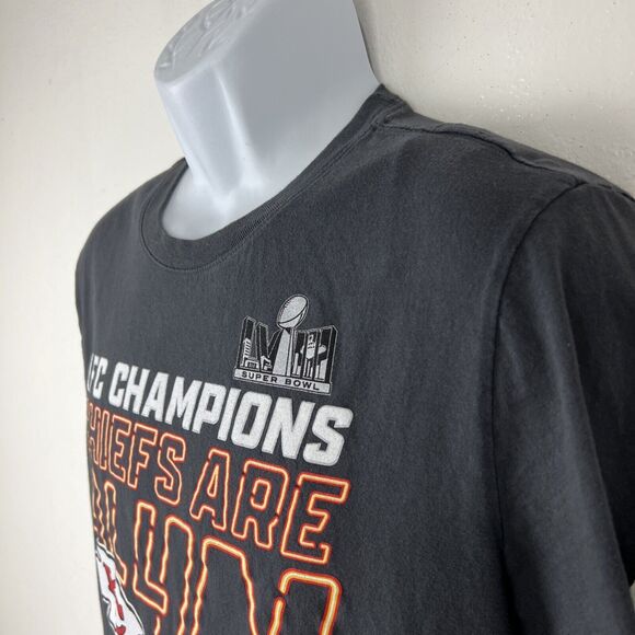 Nike Kansas City Chiefs Champions Shirt Men Medium Grey NFL Football Graphic Tee - Picture 8 of 12